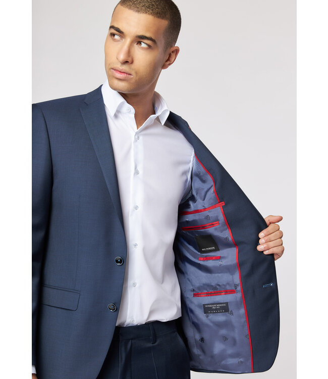 slim fit Marlane kostuum blauw