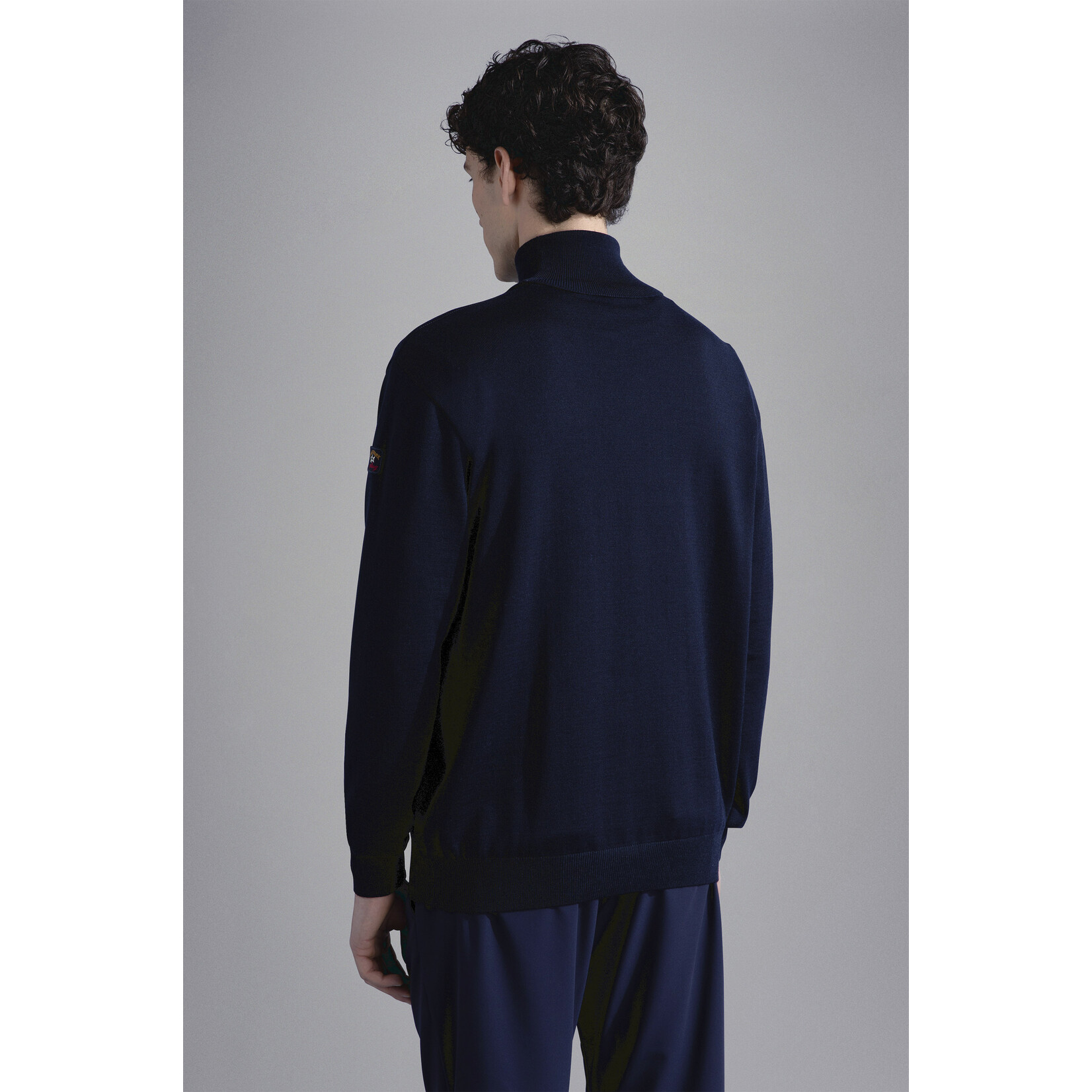 Paul & Shark basic merino wollen coltrui marine