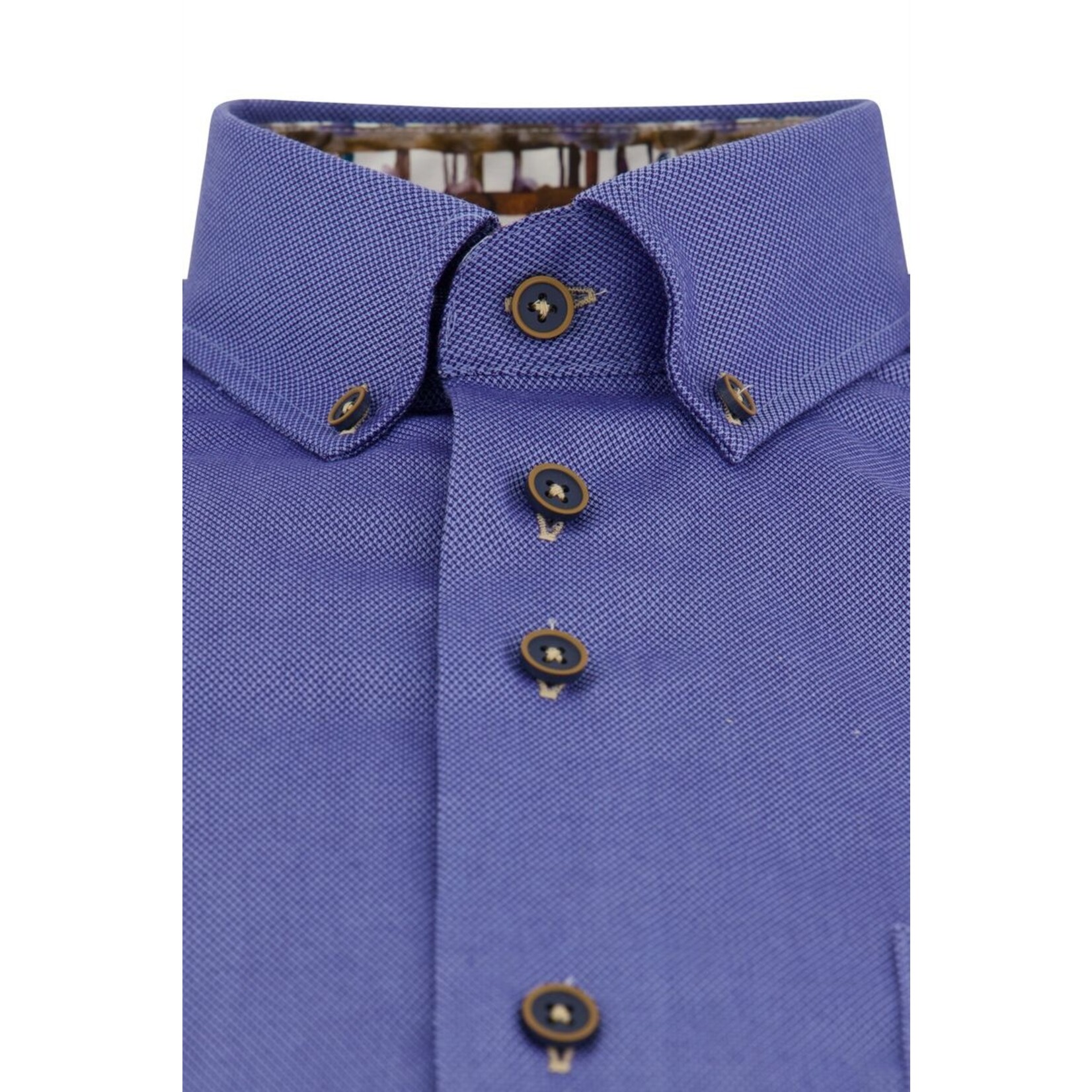 Portofino regular fit overhemd blauw