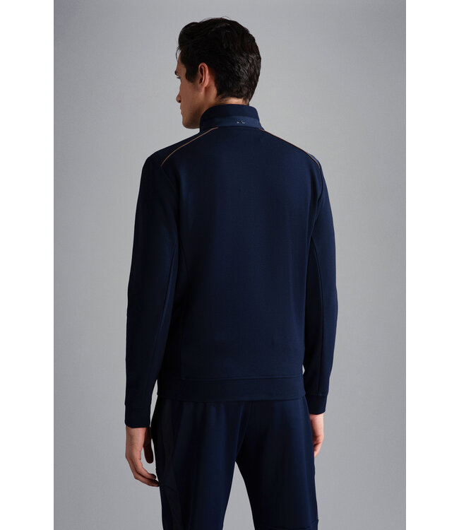 sweatvest met Alcantara® details marine