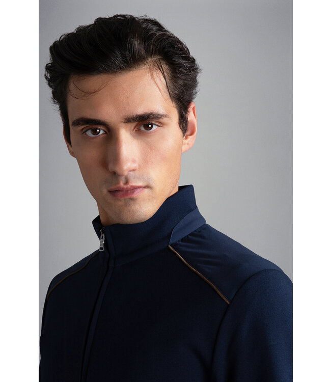 sweatvest met Alcantara® details marine