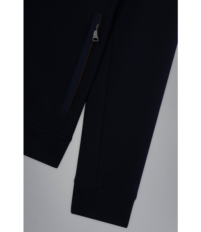 sweatvest met Alcantara® details marine