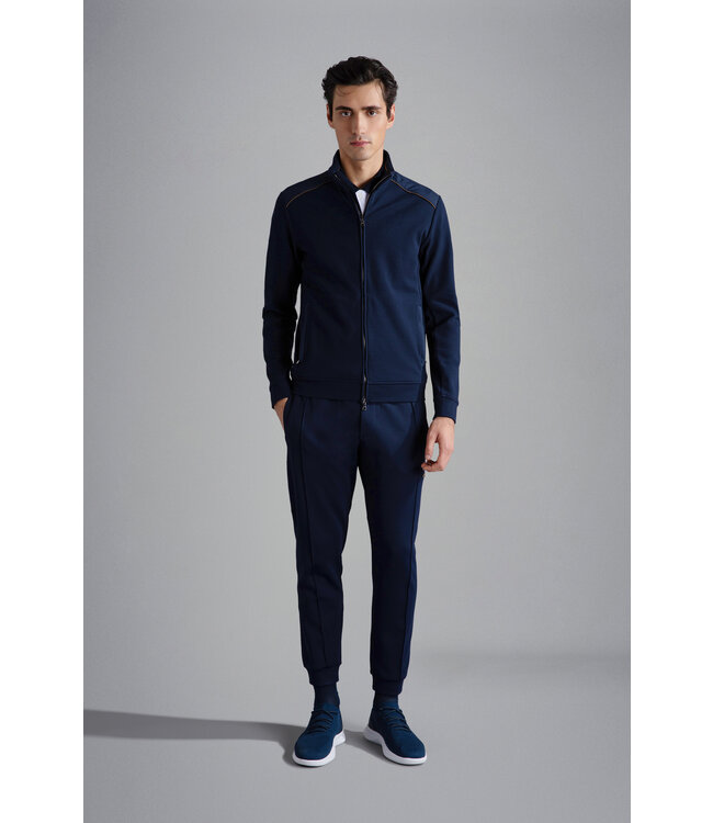 sweatvest met Alcantara® details marine