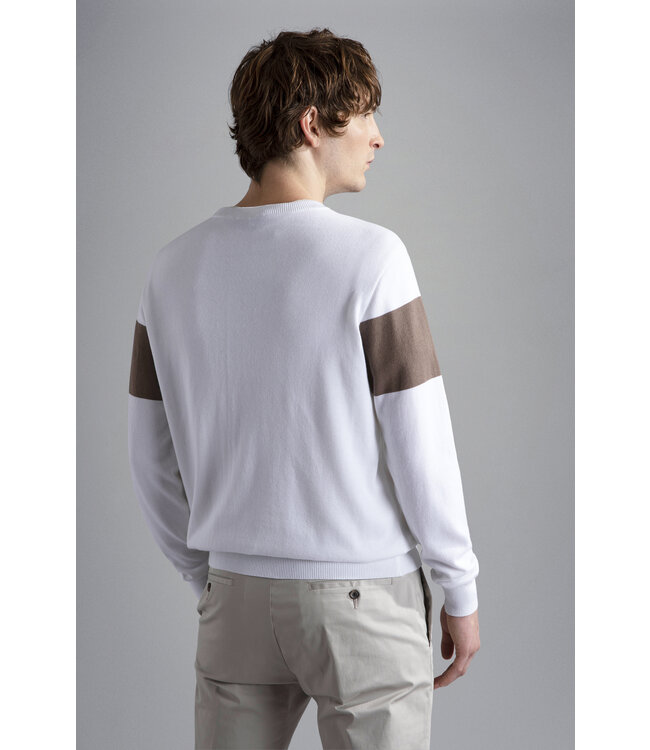 Supima katoenen trui bruin balk