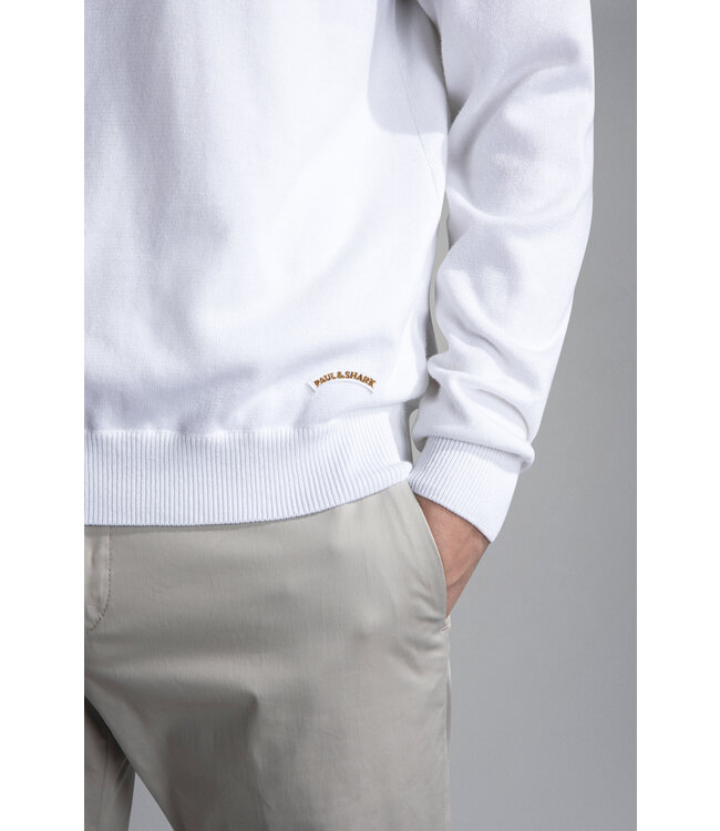 Supima katoenen trui bruin balk