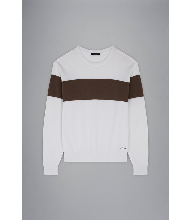 Supima katoenen trui bruin balk