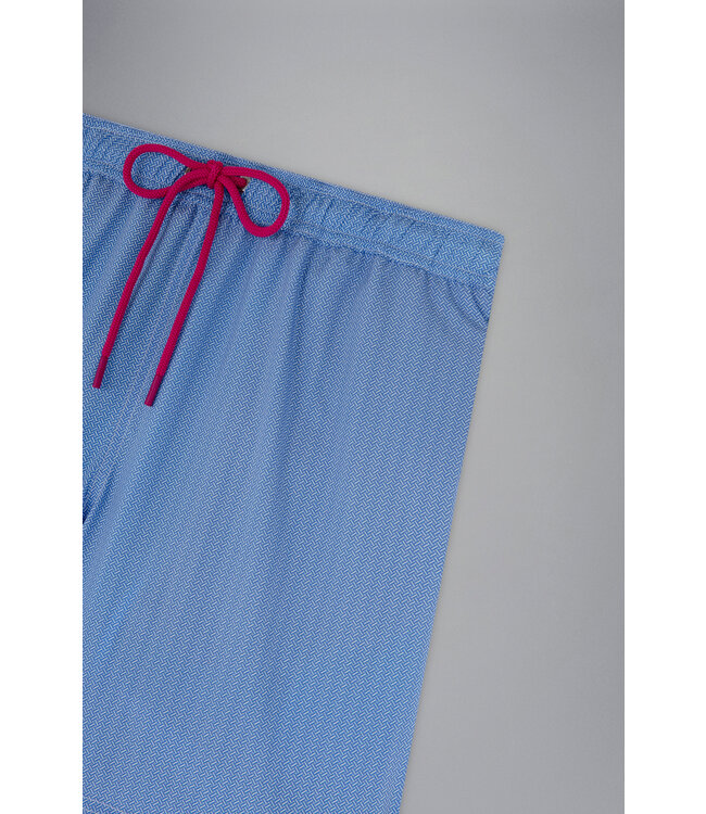 zwemshort micro patroon blauw