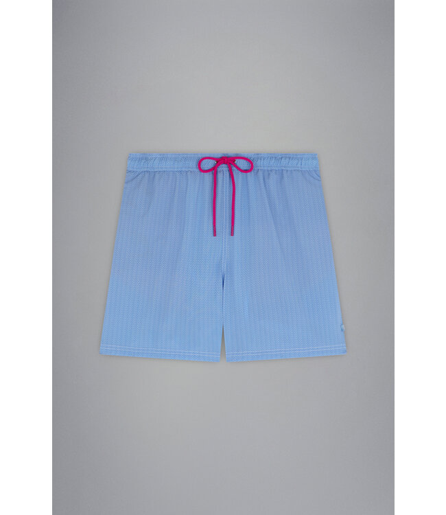 zwemshort micro patroon blauw