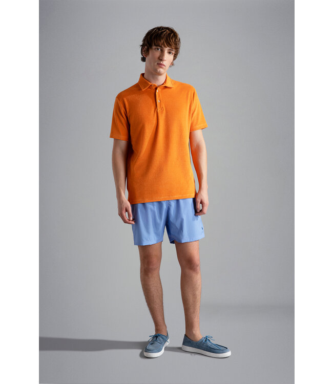zwemshort micro patroon blauw