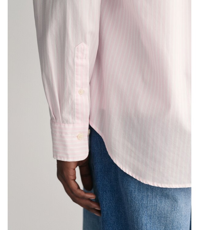 regular fit overhemd roze streep