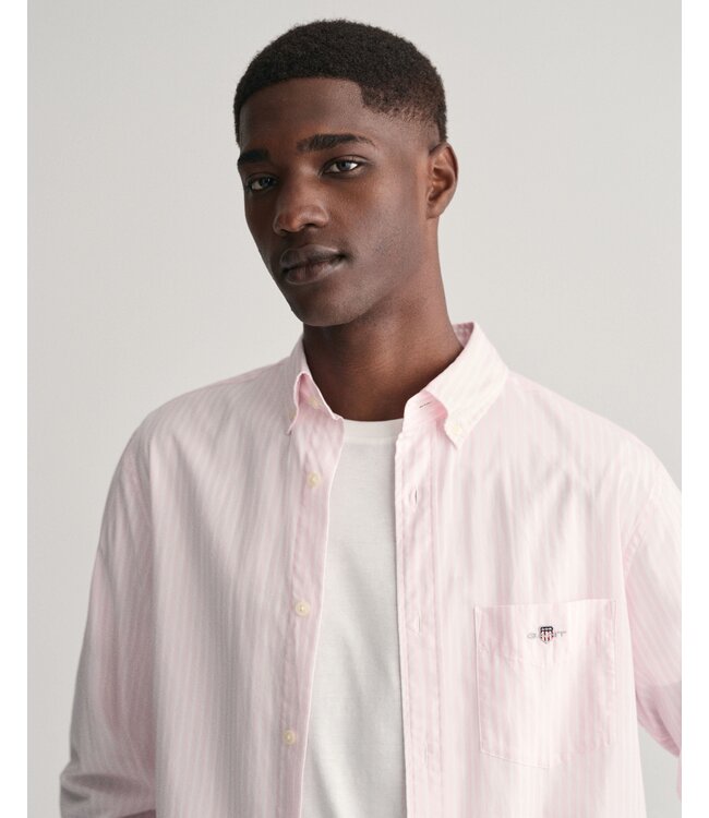 regular fit overhemd roze streep