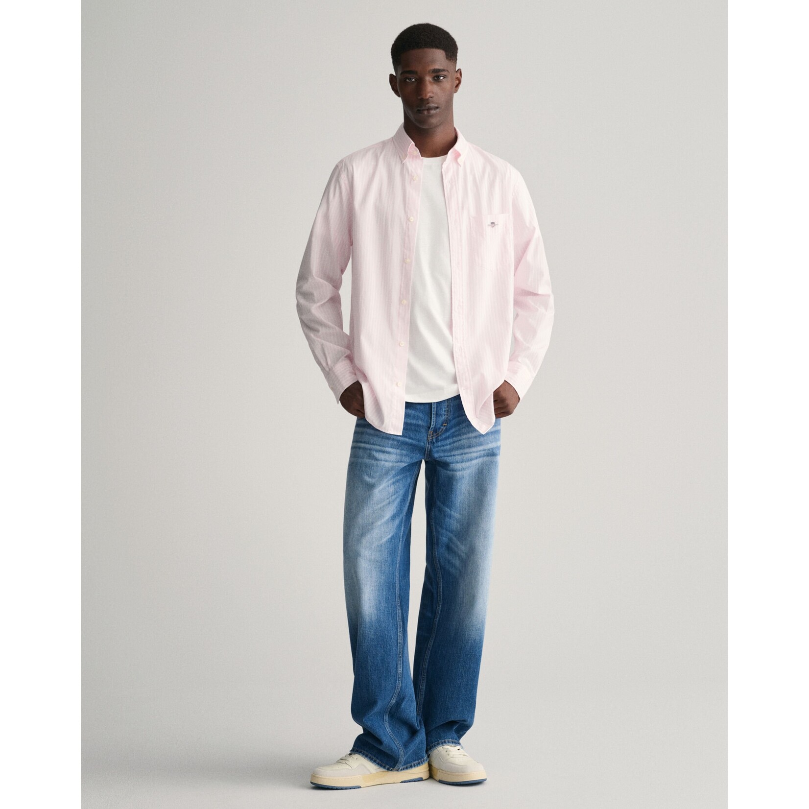 GANT regular fit overhemd roze streep