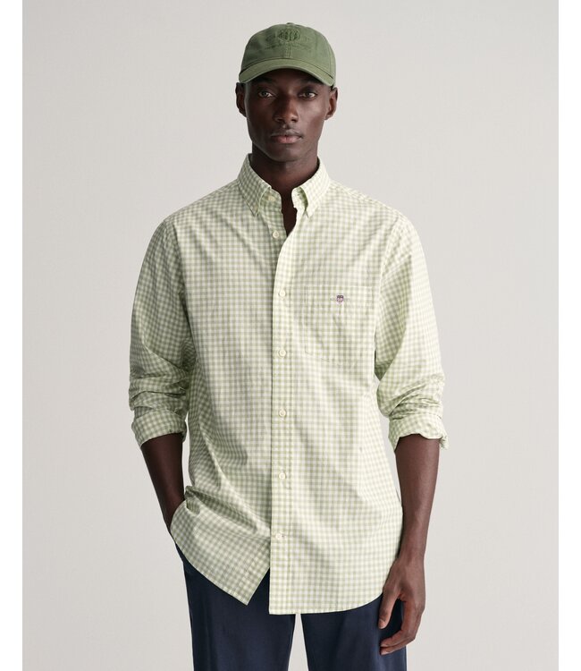 regular fit overhemd matcha ruit