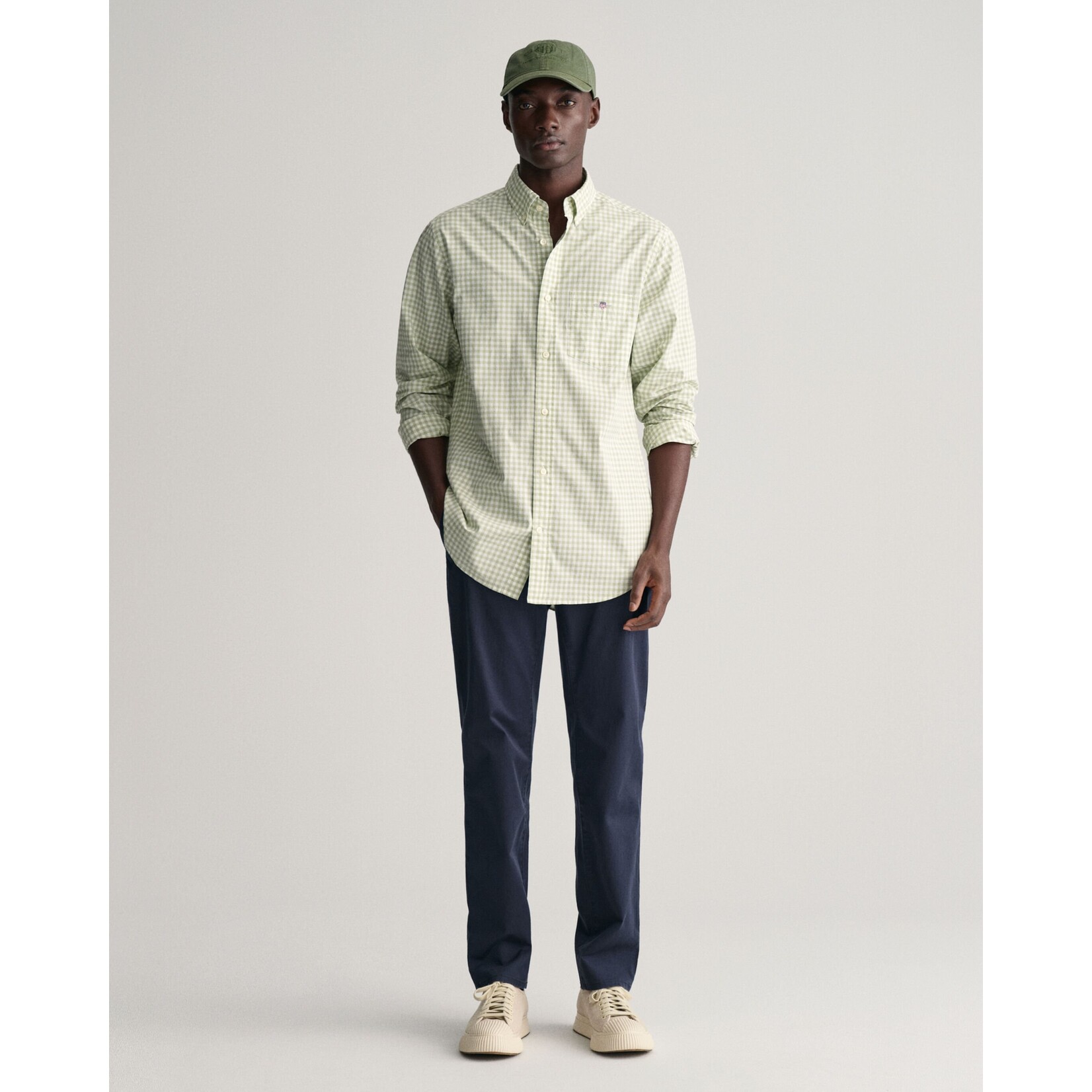 GANT regular fit overhemd matcha ruit