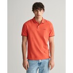 GANT piqué polo met randdetails oranje