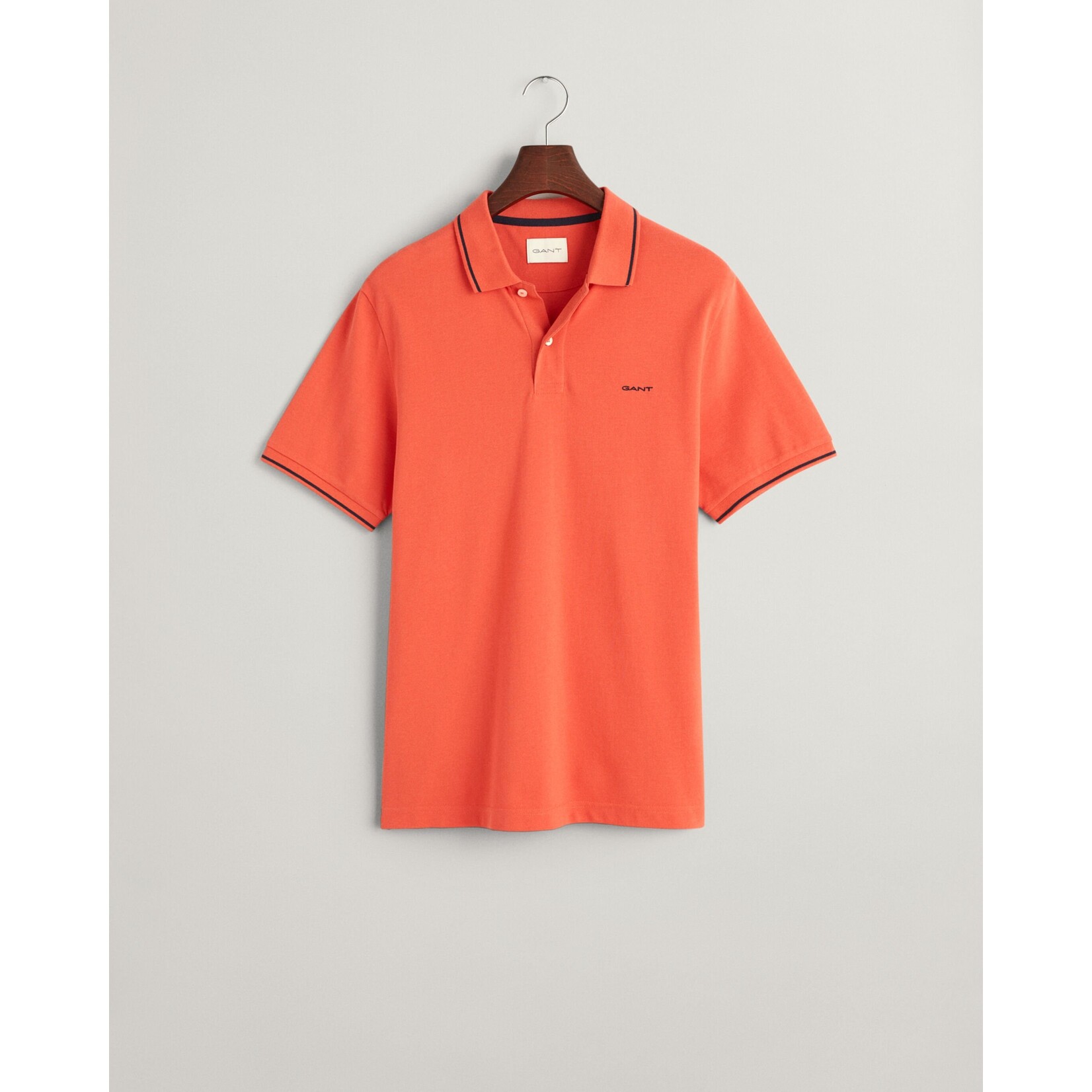 GANT piqué polo met randdetails oranje