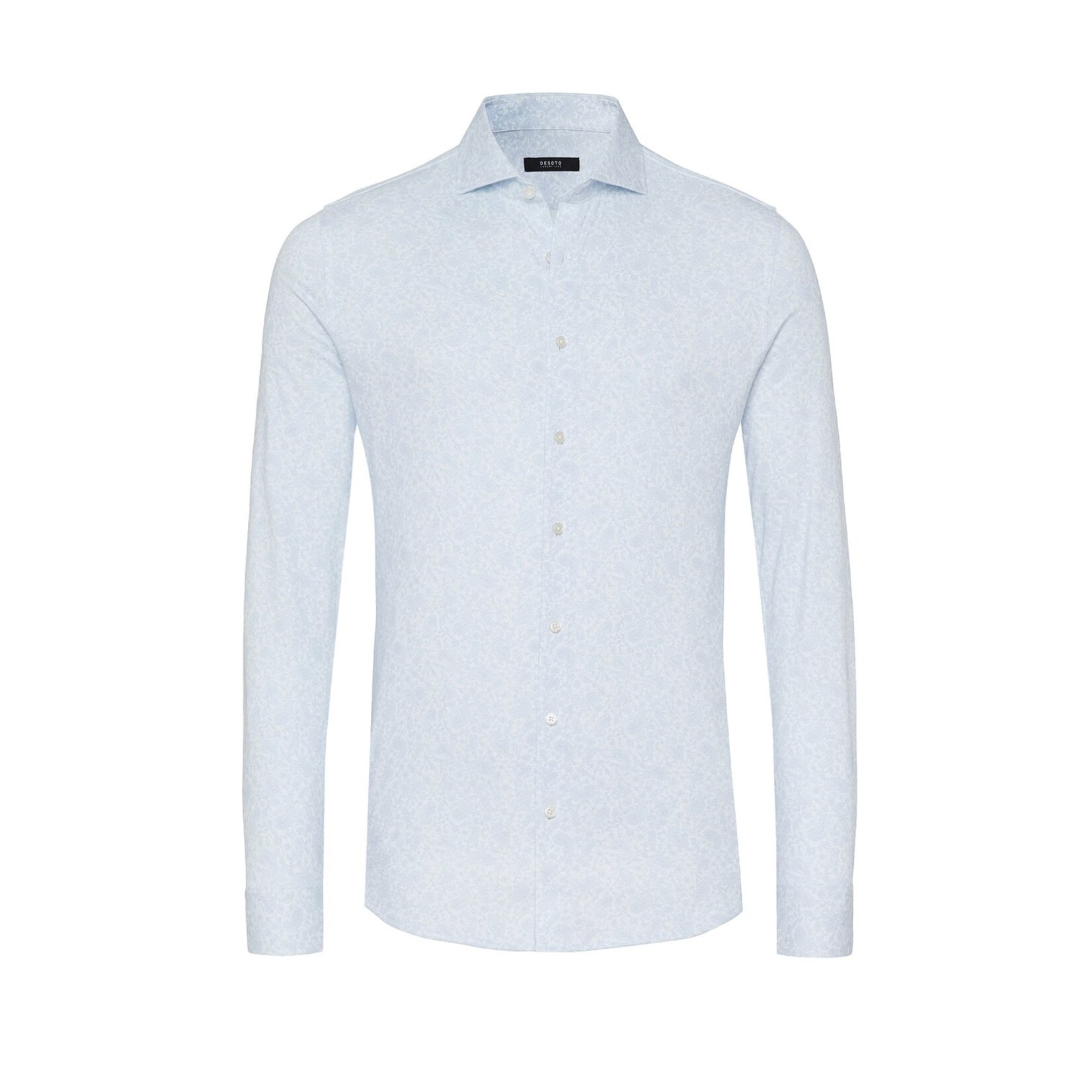 Desoto Luxury jersey overhemd lichtblauw print