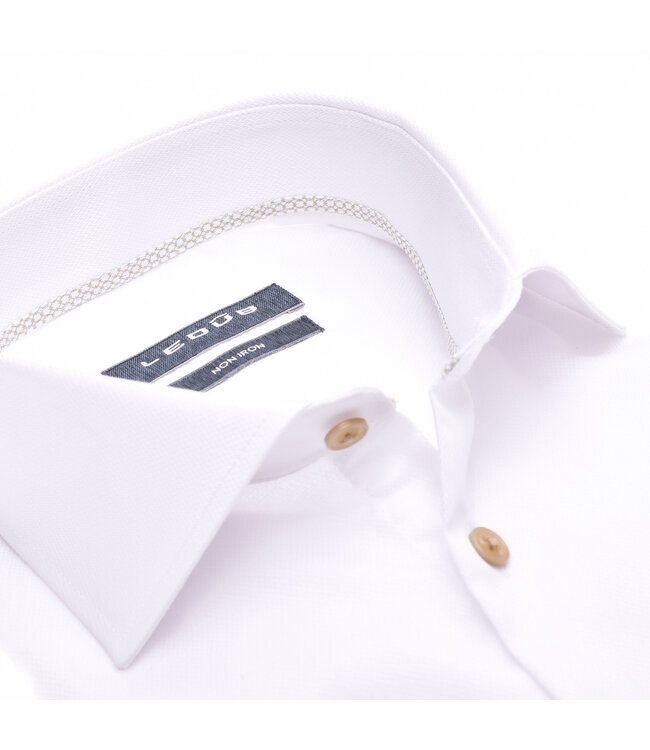 modern fit strijkvrij overhemd wit