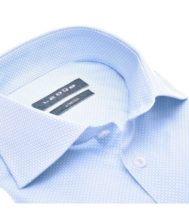 modern fit stretch overhemd lichtblauw