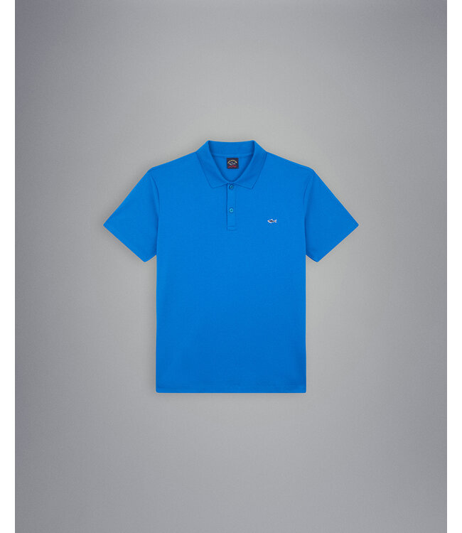 basic korte mouw piqué polo cobalt