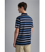 korte mouw piqué polo blauw strepen