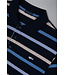 korte mouw piqué polo blauw strepen