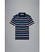 korte mouw piqué polo blauw strepen