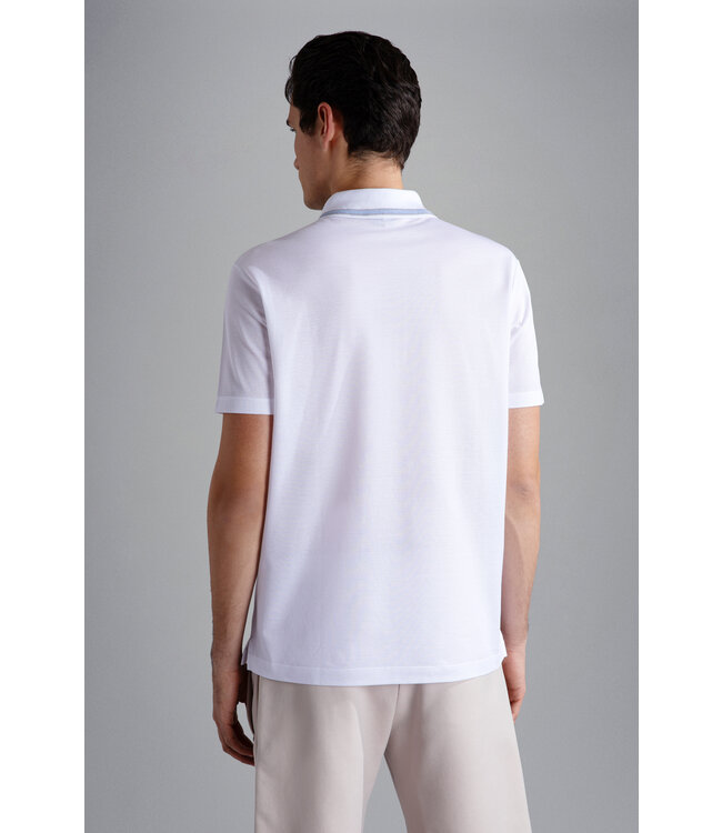 korte mouw piqué polo wit