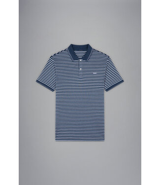 Paul & Shark korte mouw piqué polo blauw streep
