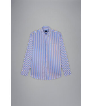 Paul & Shark regular fit twill overhemd lichtblauw streep