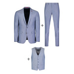 Roy Robson 3-delig slim fit zomerpak bleu