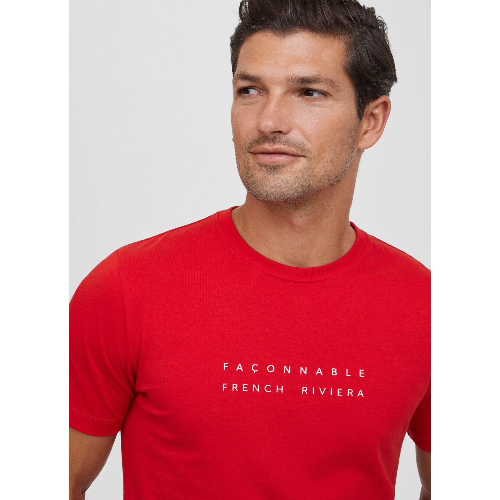 Façonnable T-shirt logo print rood