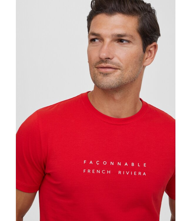 T-shirt logo print rood