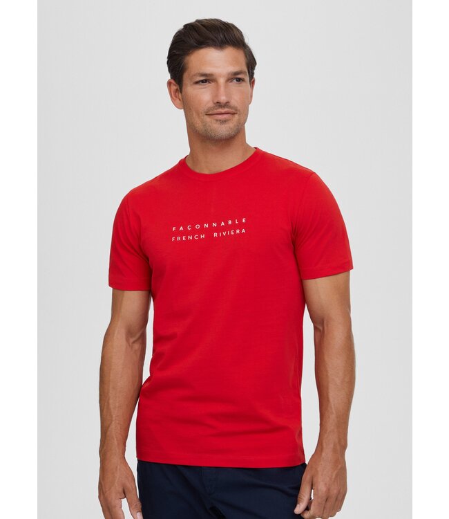 T-shirt logo print rood