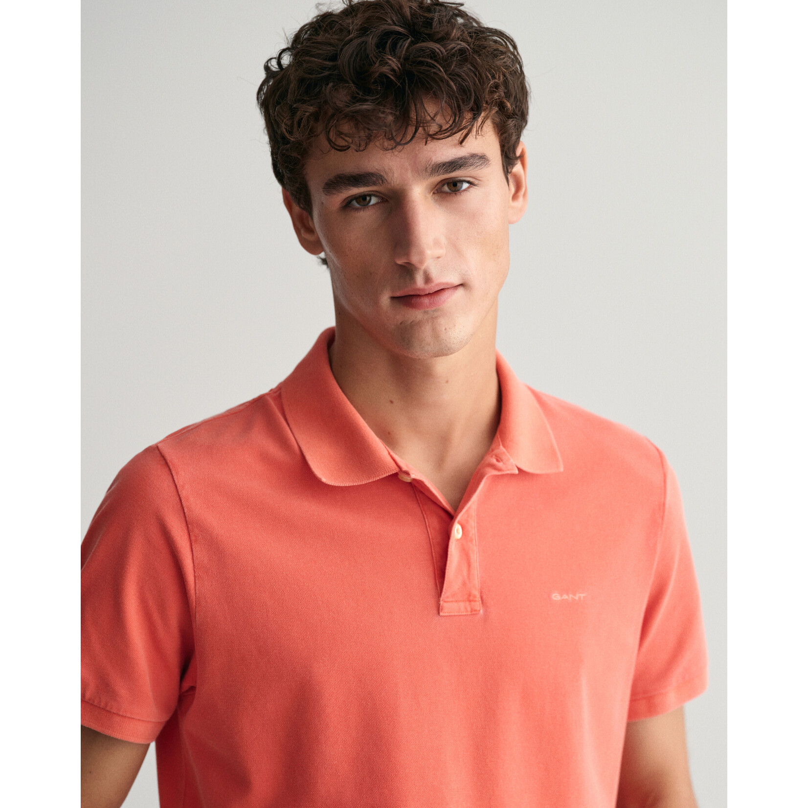 GANT sunfaded piqué poloshirt oranje 2043005-828 sunfaded polo oranje