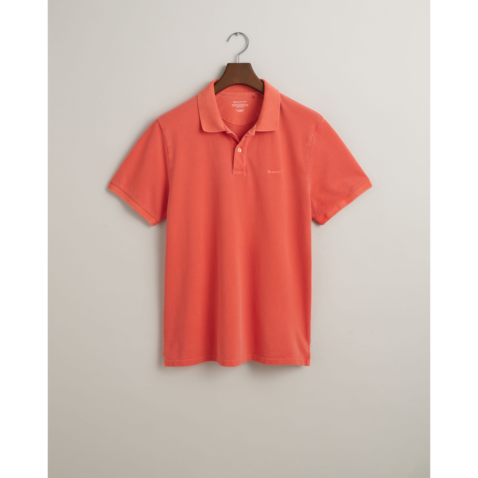 GANT sunfaded piqué poloshirt oranje 2043005-828 sunfaded polo oranje