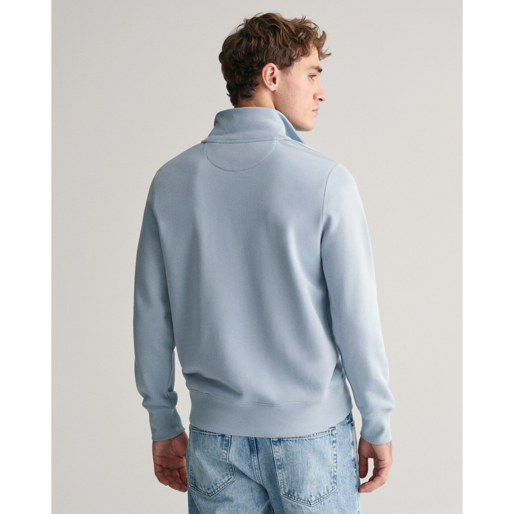 GANT shield sweatshirt met korte rits bleu