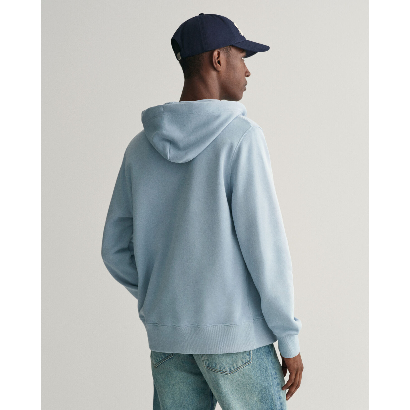 GANT shield hoodie met ritssluiting bleu