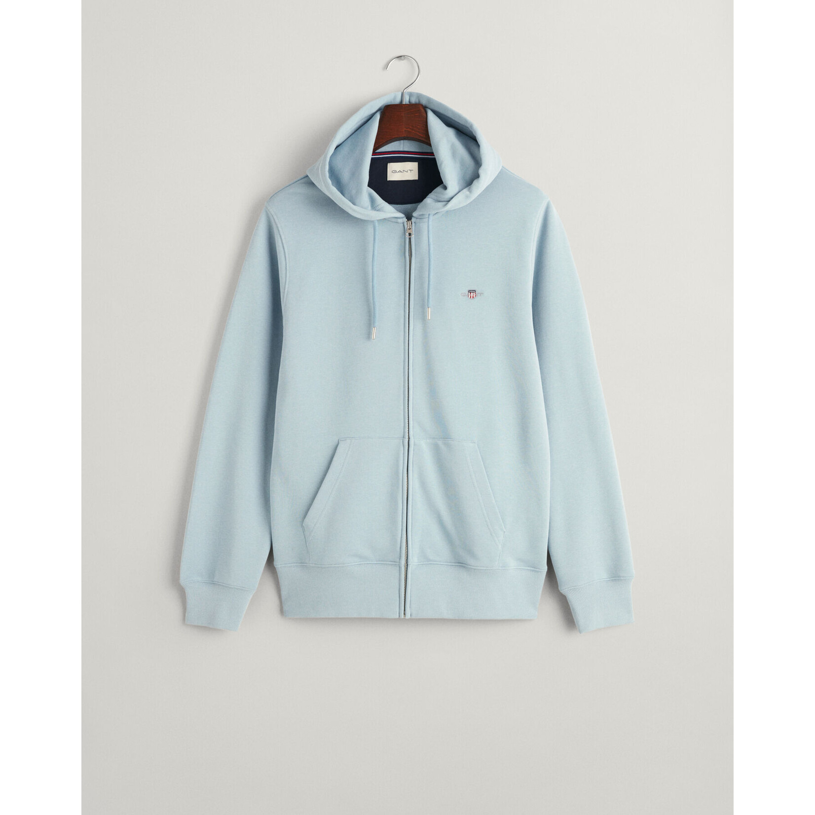 GANT shield hoodie met ritssluiting bleu