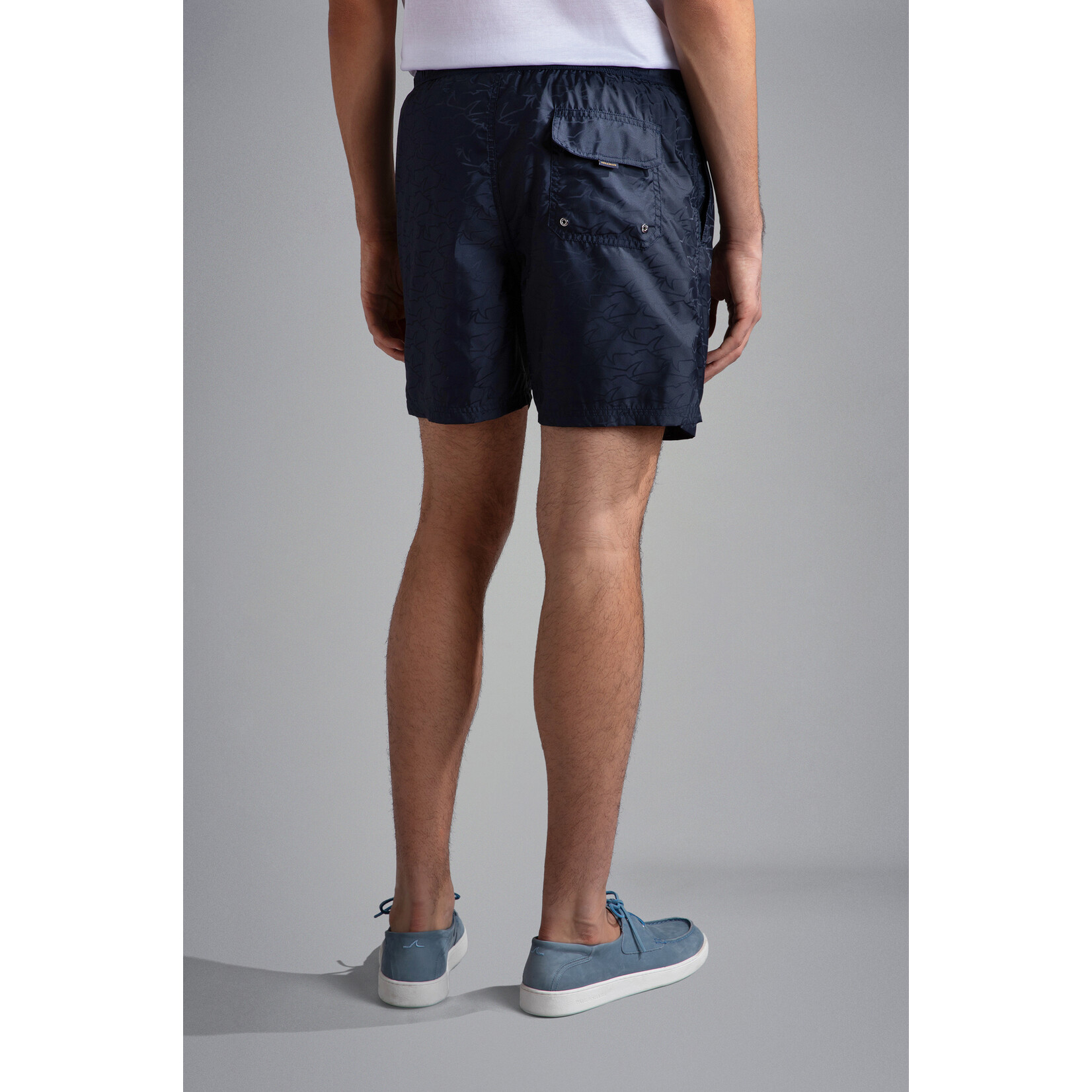 Paul & Shark zwemshort met haaienprint marine