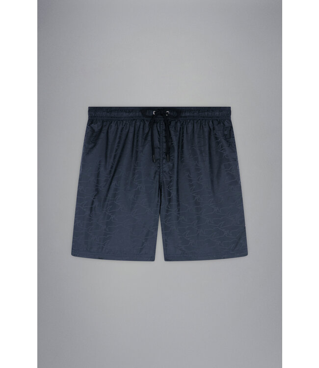 zwemshort met haaienprint marine