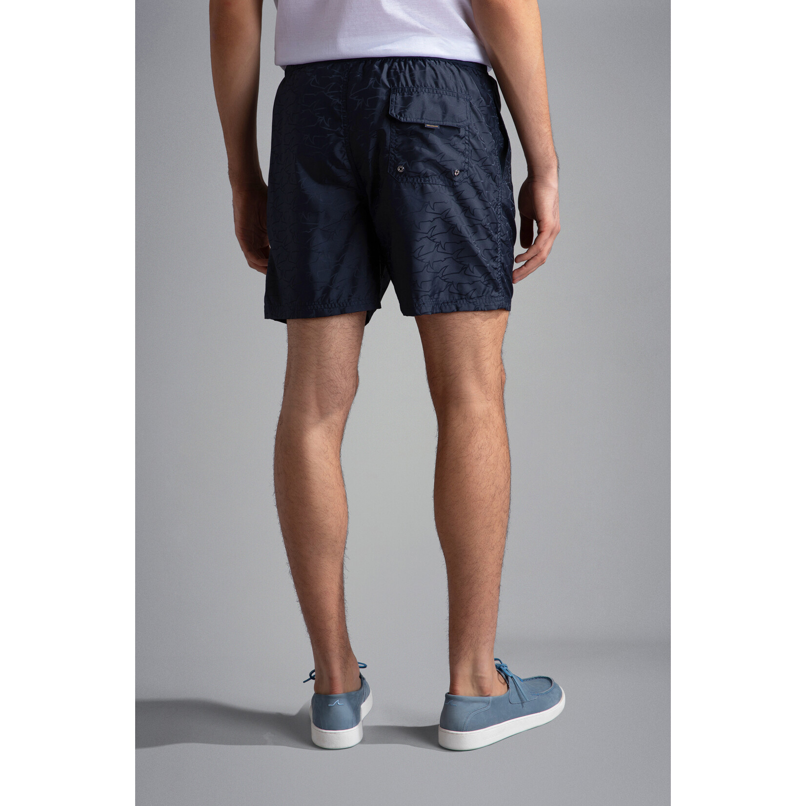 Paul & Shark zwemshort met haaienprint marine