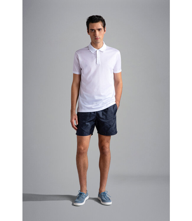 zwemshort met haaienprint marine