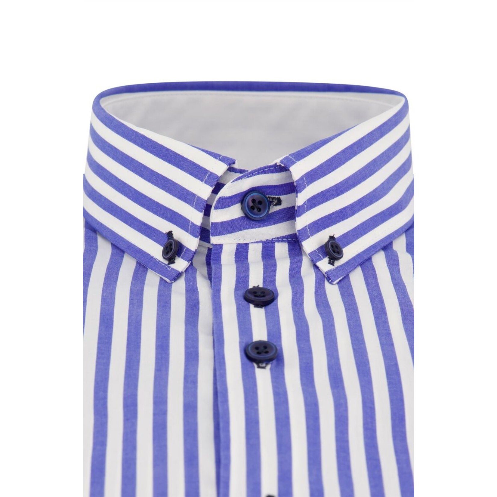 Portofino regular fit overhemd blauw streep