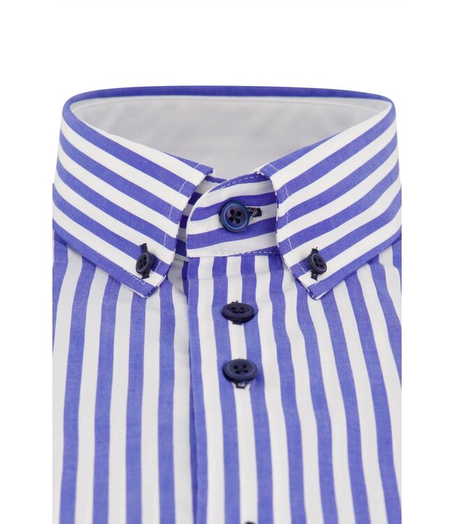 regular fit overhemd blauw streep