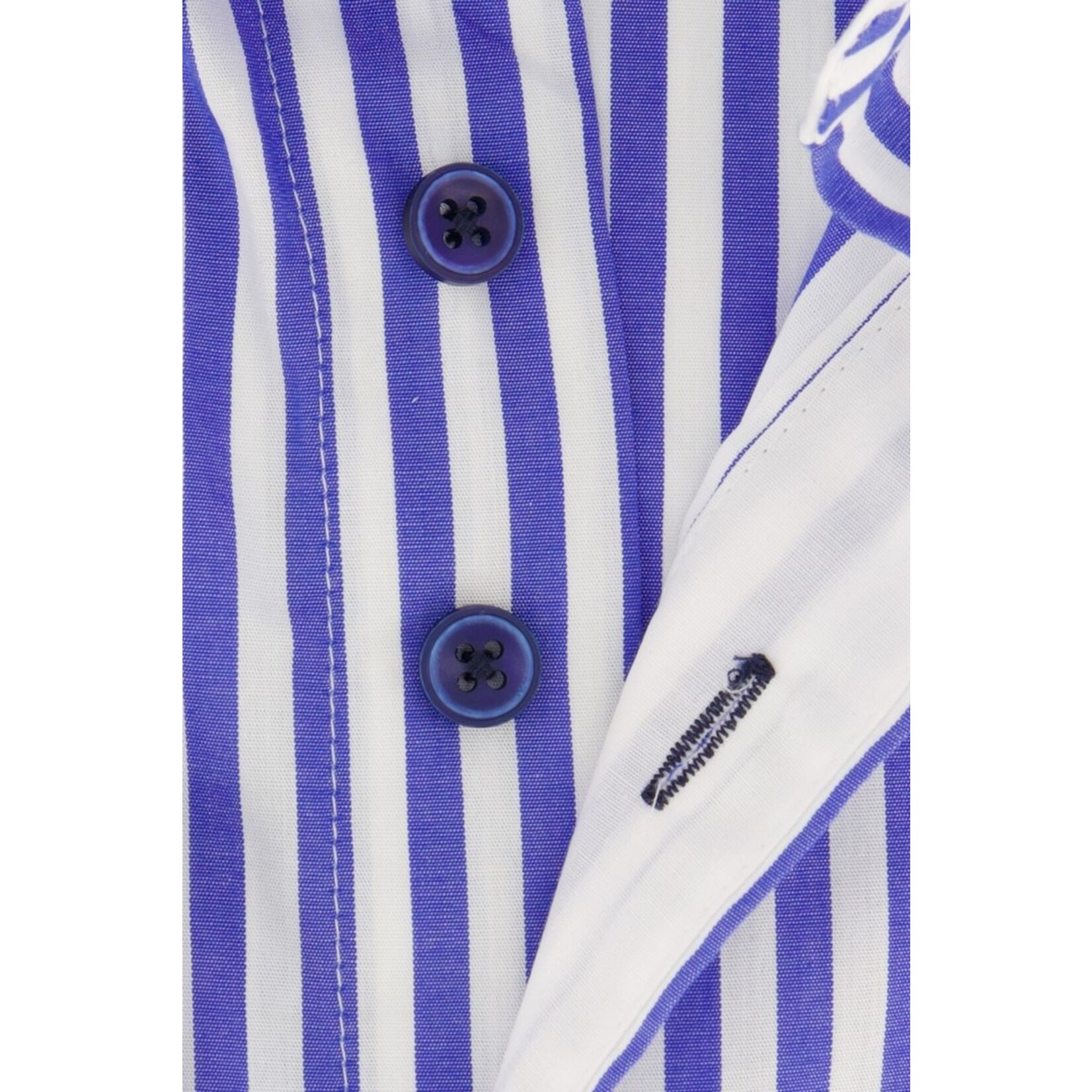 Portofino regular fit overhemd blauw streep