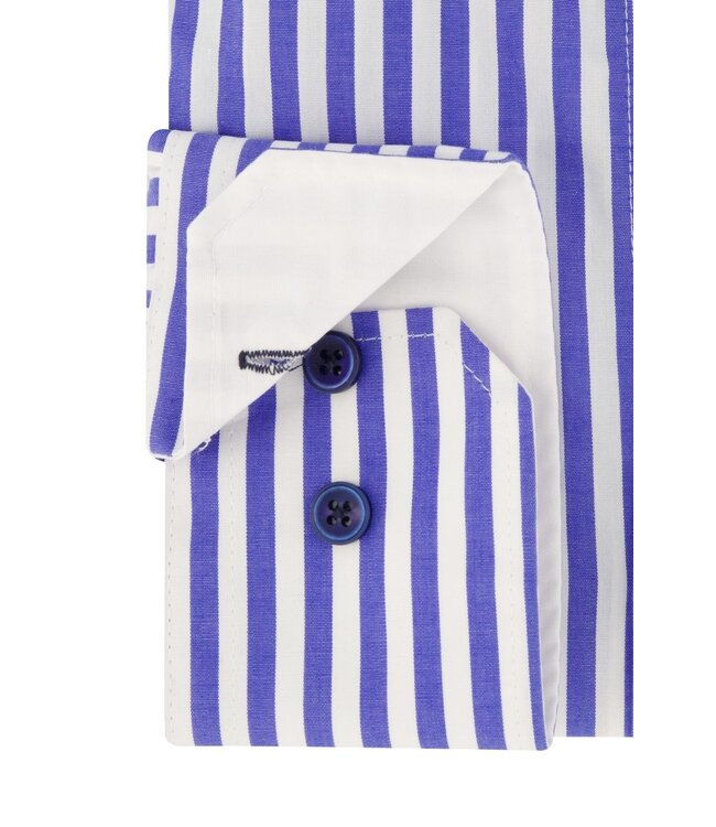 regular fit overhemd blauw streep