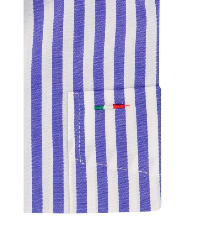 regular fit overhemd blauw streep