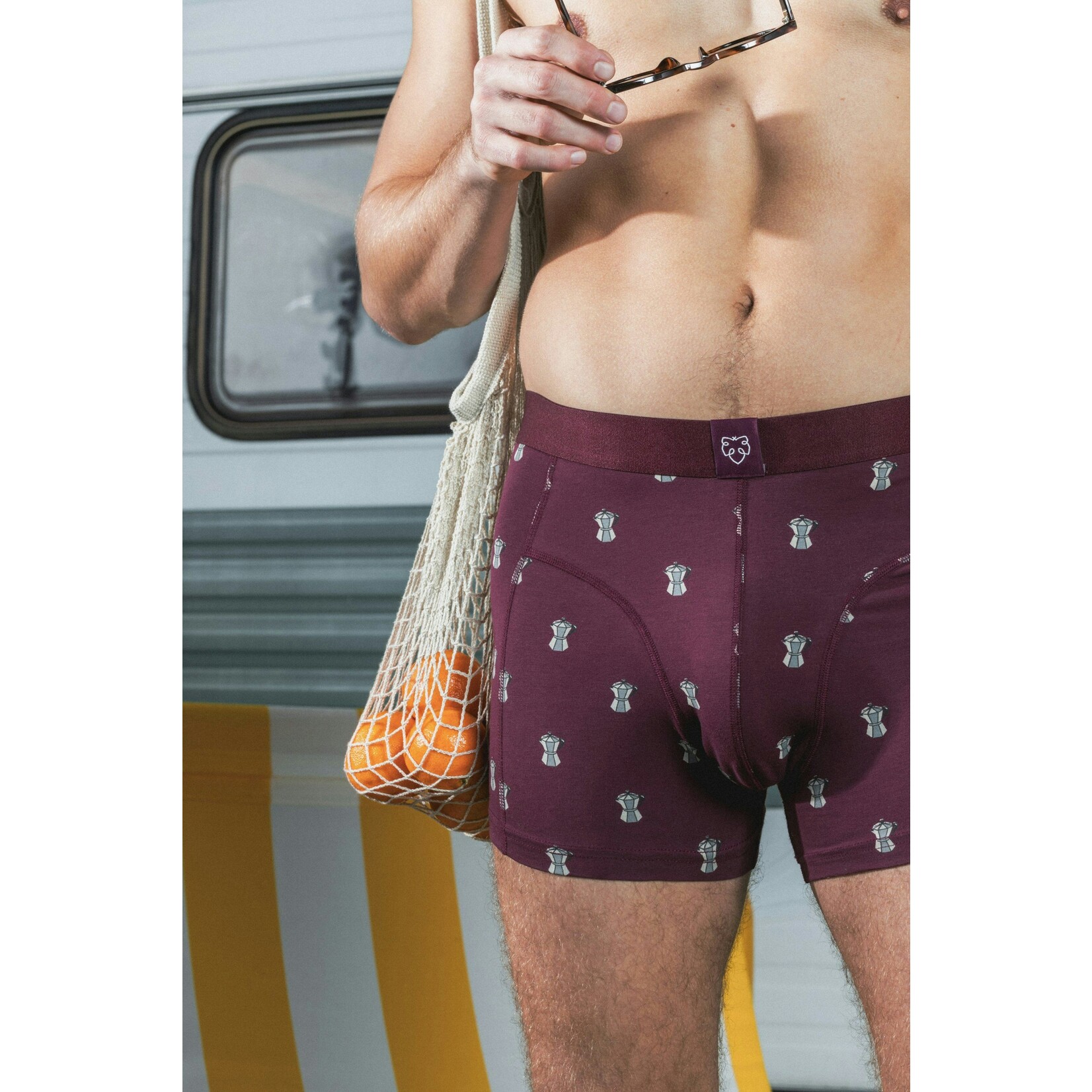 A-dam Underwear boxer Burgundy Percolator