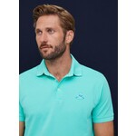 Façonnable korte mouw pima polo Curacao blauw